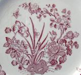 Wedgwood Mulberry Transferware Plate Shells Floral 1957 Purple 8.25 Inch
