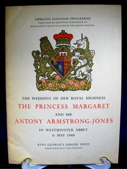 Princess Margaret Royal Wedding Programme Program 1960 Lord Snowdon