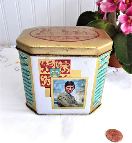 Tea Tin 1969 Investititure Of Prince Charles As Prince Of Wales Caenarvon Castle