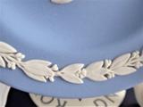 Queen Elizabeth II Silver Wedding Dish Pair 1972 Wedgwood Dark Blue Jasper Boxed