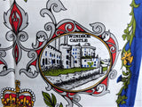 Queen Elizabeth 1977 Silver Jubilee Royal Vignettes Tea Towel Blue Border Unused