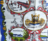 Queen Elizabeth 1977 Silver Jubilee Royal Vignettes Tea Towel Blue Border Unused