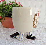 Walking Ware Mug Queen Elizabeth II 1977 Silver Jubilee Black Shoes Carlton Ware Rare