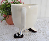 Walking Ware Mug Queen Elizabeth II 1977 Silver Jubilee Black Shoes Carlton Ware Rare