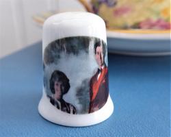 Thimble Princess Diana And Prince Charles Bone China 1980s Sewing Souvenir