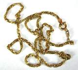 Italian 20 Inch Chain Necklace Italy 22kt Gold Over Sterling Silver Twisted Singapore