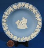 Wedgwood Blue Jasper Jasperware Dish Cupid As Oracle 1980 Small Plate Compotier