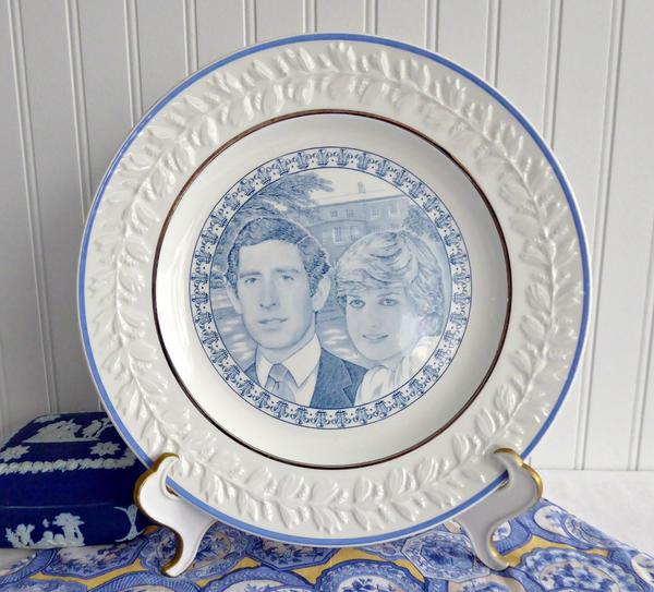 Adams Plate Prince Charles and Diana Royal Wedding 1981 Blue Transferware