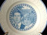 Adams Plate Prince Charles and Diana Royal Wedding 1981 Blue Transferware