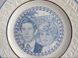 Adams Plate Prince Charles and Diana Royal Wedding 1981 Blue Transferware