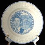 Adams Plate Prince Charles and Diana Royal Wedding 1981 Blue Transferware