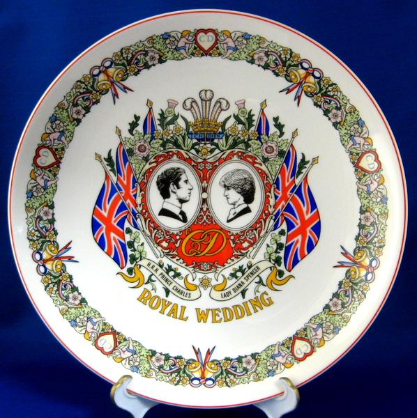 Wedgwood Plate Royal Wedding Charles Diana Ironstone 1981 Colorful 10 Inches