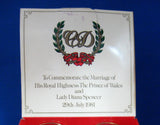 Charles And Diana Royal Wedding Etched Glass Pair Goblets Boxed 1981 Glasses Gift Ready