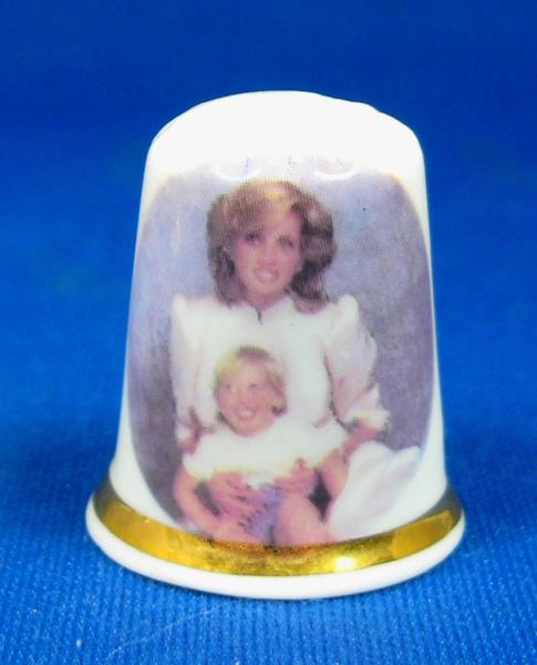 Princess Diana And Prince William Thimble English Bone China 1984