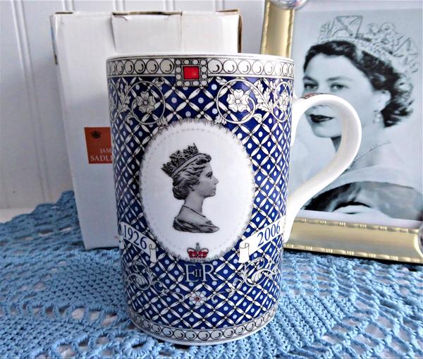 Queen Elizabeth II 80th Birthday Mug 2006 Mint Original Box Sadler