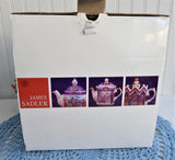 Queen Elizabeth 80th Birthday 2006 Sadler Teapot Boxed Blue White Platinum