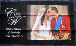 William Catherine Royal Wedding Balcony Kiss Tea Towel Royal Kiss Dish Towel 2011