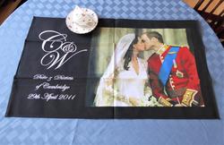 William Catherine Royal Wedding Balcony Kiss Tea Towel Royal Kiss Dish Towel 2011