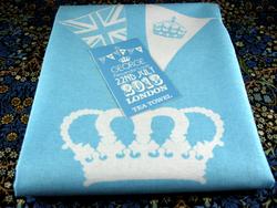Tea Towel Prince George Birth William Kate Blue And White 2013 Royal Birth