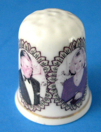 Thimble Prince Charles Camilla April 8 Royal Wedding 2005 English Bone China Commemorative