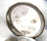 Edwardian Ladies Pocket Watch Chatelaine Enamel 800 Swiss Not Running TLC
