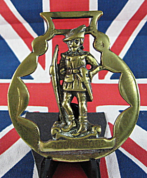 Victorian Horse Brass Robin Hood Thomas Crosbie England Marked Sprews (Image1)