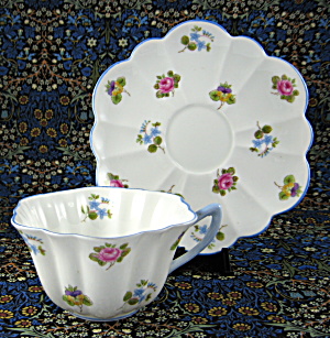 Shelley Cup And Saucer Rose Pansy Forget Me Nots Stratford (Image1)