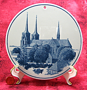 Royal Copenhagen 6 Inch Diameter Plaque Roskilde Cathedral Trivet (Image1)