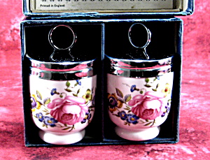 Vintage Egg Coddler Pair Royal Worcester Bournemouth Single Boxed 1970 (Image1)