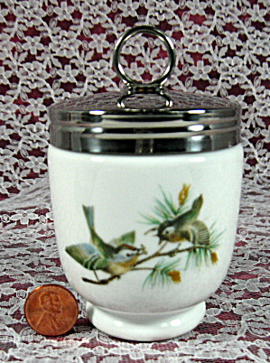Egg Coddler Royal Worcester Birds King Double Large Wrens Finches (Image1)