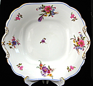 Aynsley Floral Tab Handle Cake Plate Antique England 1920s Server (Image1)