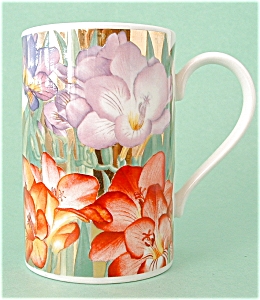 Dunoon English Tea Coffee Mug Freesias & Gold (Image1)