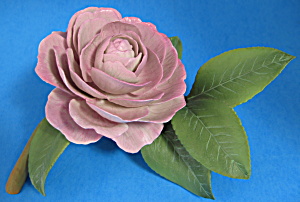 Hanae Mori Signed Majestic Camellia Porcelain Flower (Image1)