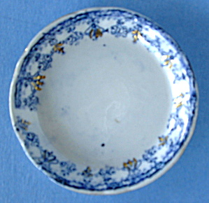 Butter Pat Chip English Flow Blue Gold Antique Teabag (Image1)