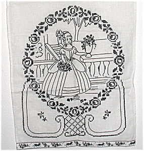 Antique German Overtowel Show Towel Hand Stitched (Image1)