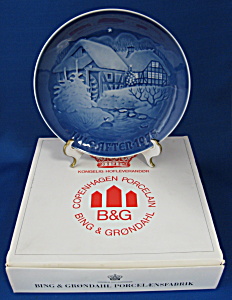 Plate Bing and Grondahl 1975 Christmas Water Mill MIB (Image1)