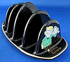 Andy Capp Flo Toast Rack Wade, England Black Gold 4 Slice (Image1)