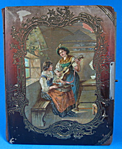 Antique Celluloid Photo Album Musicians With Photos (Image1)