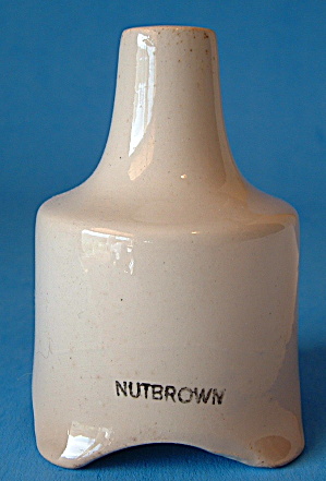 Vintage Pie Vent English Stoneware Nutbrown Pie Funnel (Image1)