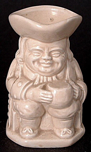 Toby Jug Mini Keele Street Pottery England White Sits (Image1)
