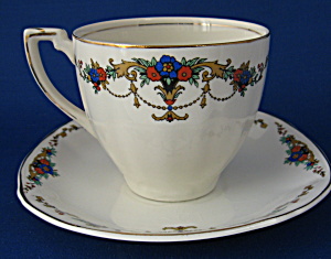 Cup And Saucer Wood & Son Art Deco Stylized England (Image1)