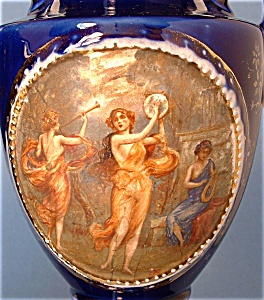 Mantle Vases Vintage Cobalt Pair 1920s (Image4)