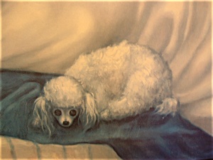 Keane Print Circe Blonde Poodle Large 1960s (Image2)