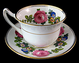 Paragon Cup And Saucer Pink Roses Floral Demi Warrant (Image1)