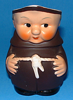 Friar Tuck Goebel Pitcher West Germany Black Shoes Orig Label (Image1)