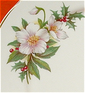 Christmas Roses English Bone China Plate (Image2)