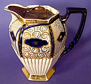 Pitcher Staffordshire England Imari Gaudy Jug Britannia (Image1)