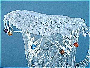 Jug Or Bowl  Cover Small Crocheted With Beads (Image6)