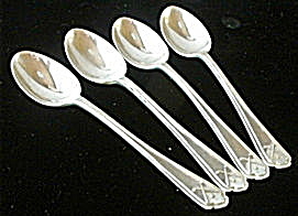 Sterling Silver Teaspoons Golf Symbol England Set 4 (Image1)