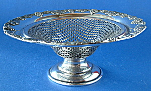 Basket Silver England Candy Calling Card Pedestal Round (Image1)